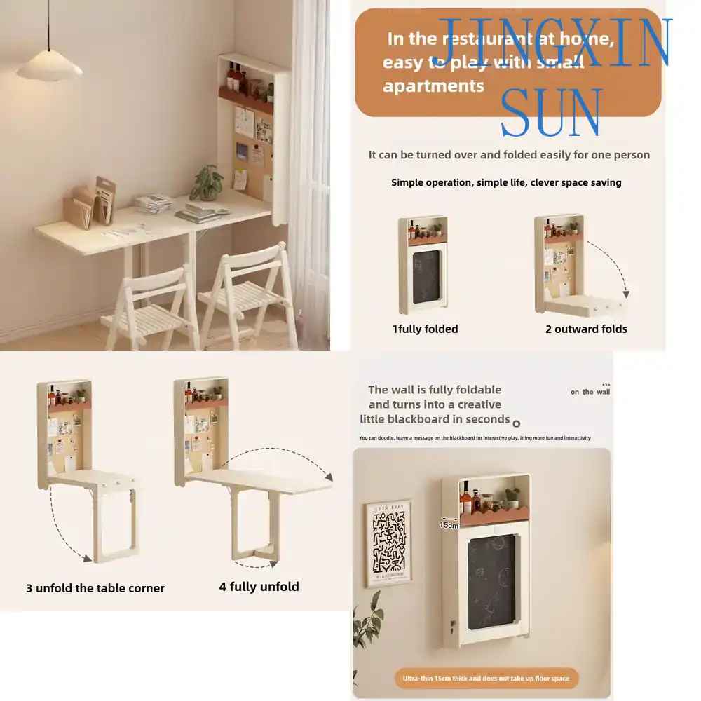 Home Office Ikea - Meja Lipat Dinding Modern dengan Penyimpanan