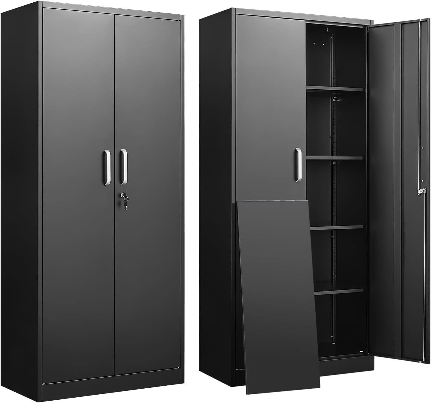 Home Office Kitchen - Lemari Penyimpanan Logam Dengan Rak Yang