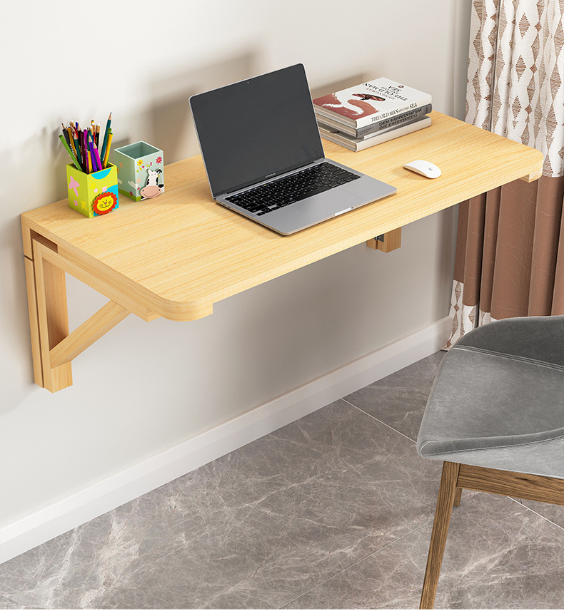 Home Office Ikea - Meja Lipat Dinding Kayu Solid Sederhana