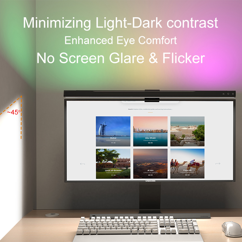 Lampu LED RGB 60/80Cm Lampu Mo - Home Office Work ulasan dan harga
