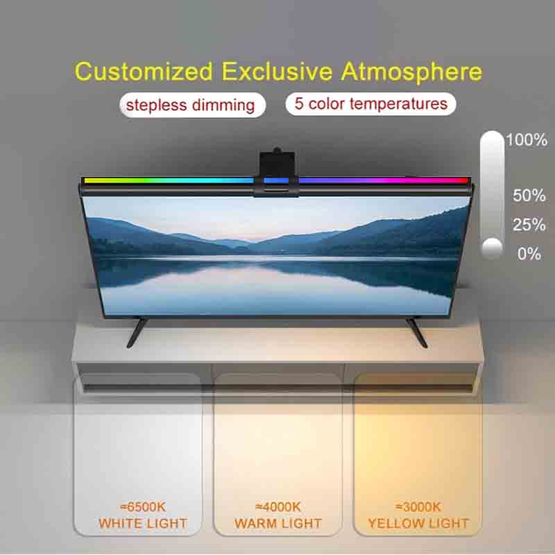Lampu LED RGB 60/80Cm Lampu Mo - Home Office Work ulasan dan harga