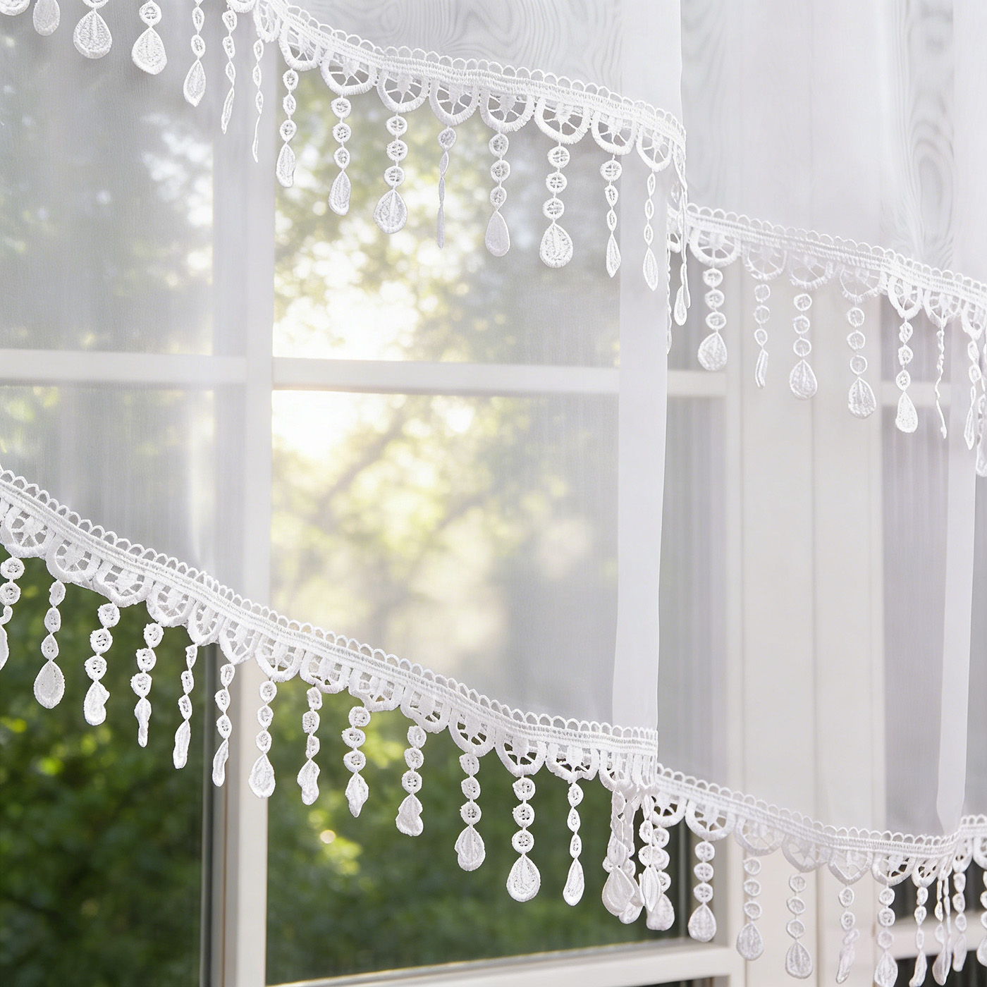 2 Buah Tirai Valance Kafe Rumb - Home Office Kitchen ulasan dan harga