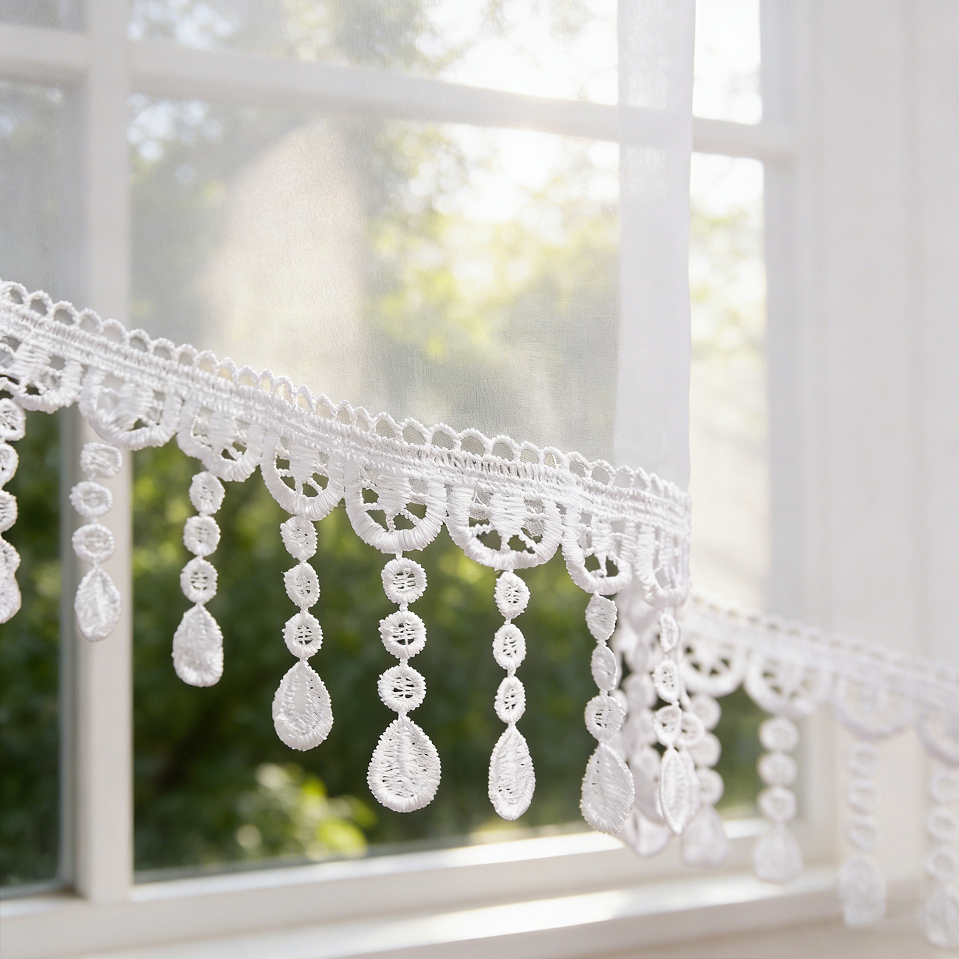 2 Buah Tirai Valance Kafe Rumb - Home Office Kitchen ulasan dan harga