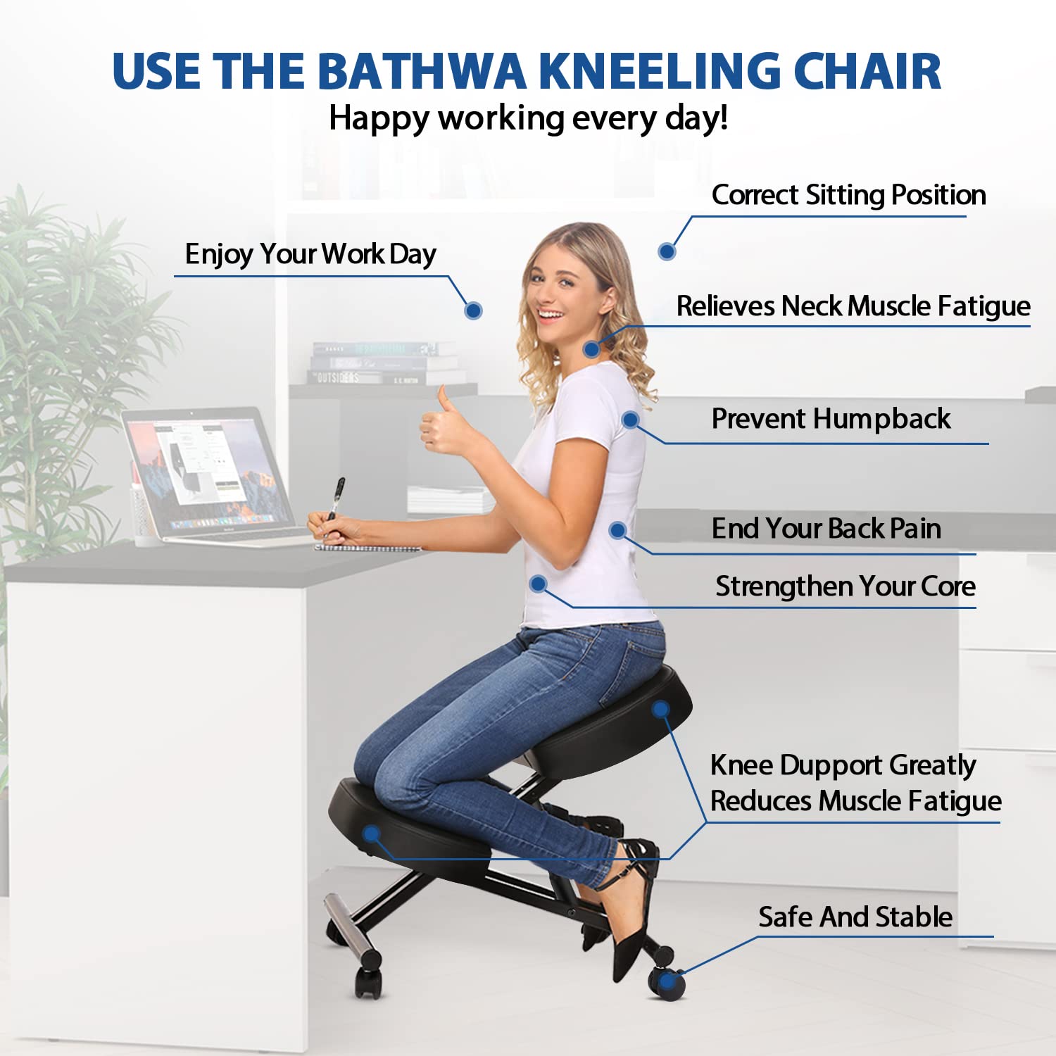 Kursi Berlutut Ergonomis untuk - Ergonomic Office Chair ulasan dan harga