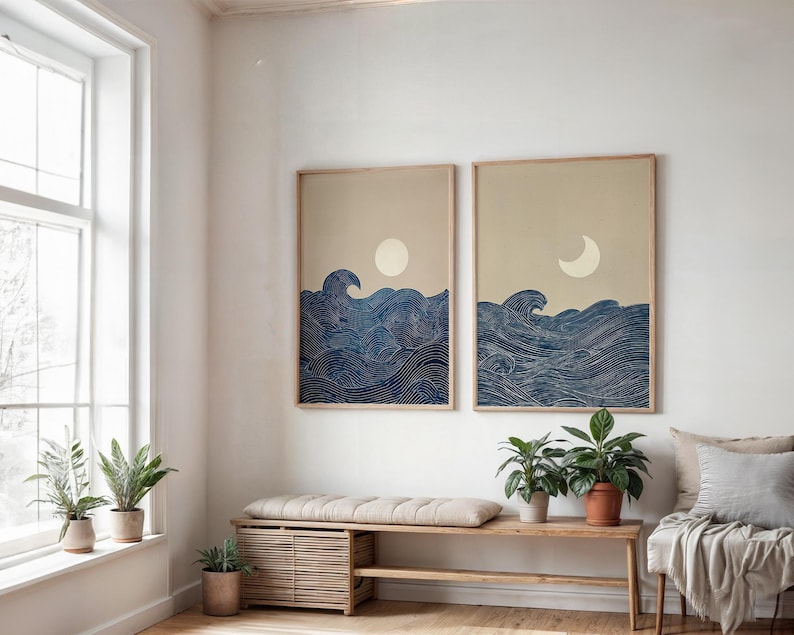 2 Buah Cetakan Seni Dinding Ka - Home Office For Two ulasan dan harga