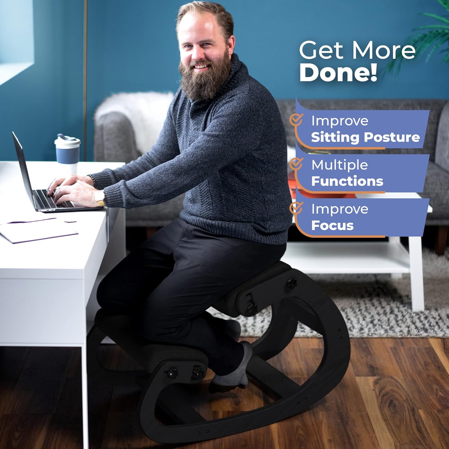 Kursi Lutut Ergonomis Kayu, Ku - Ergonomic Office Chair ulasan dan harga