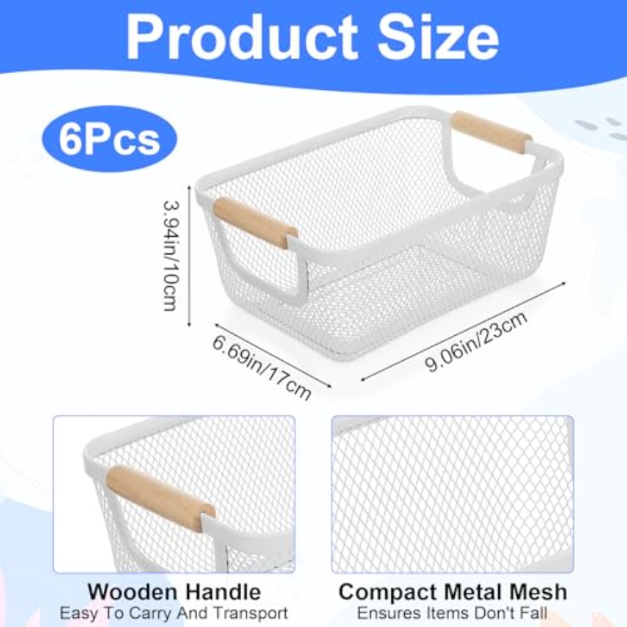 6 Buah Keranjang Kawat Logam d - Home Office Kitchen ulasan dan harga