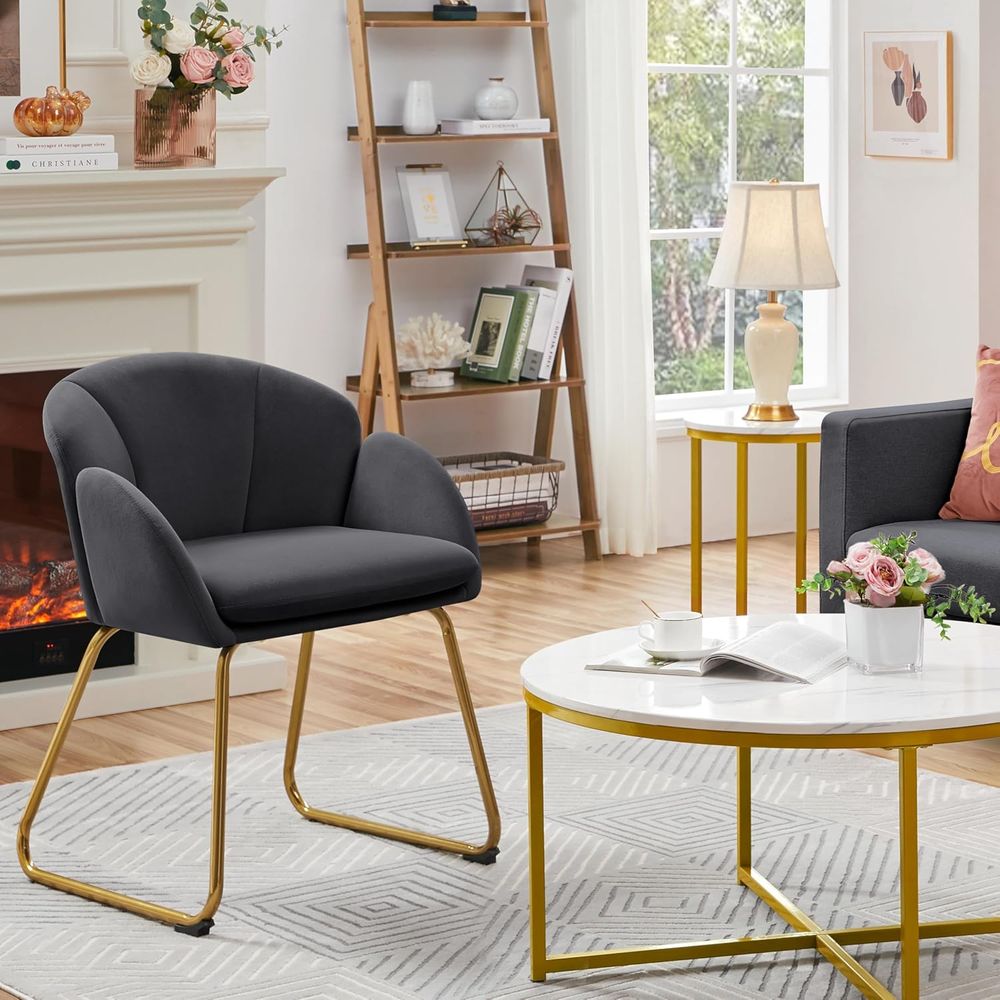 Kursi Berlengan Beludru Bentuk - Home Office Kitchen ulasan dan harga