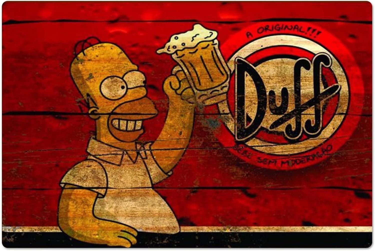 Poster Logam Retro Homer Duff  - Home Office Kitchen ulasan dan harga