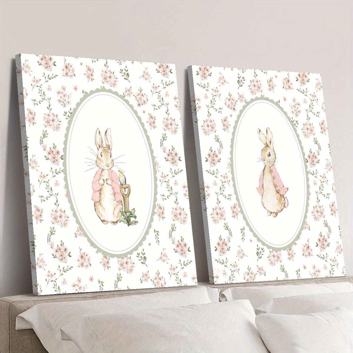 2 Buah Seni Cetak Kanvas Kelin - Home Office For Two ulasan dan harga