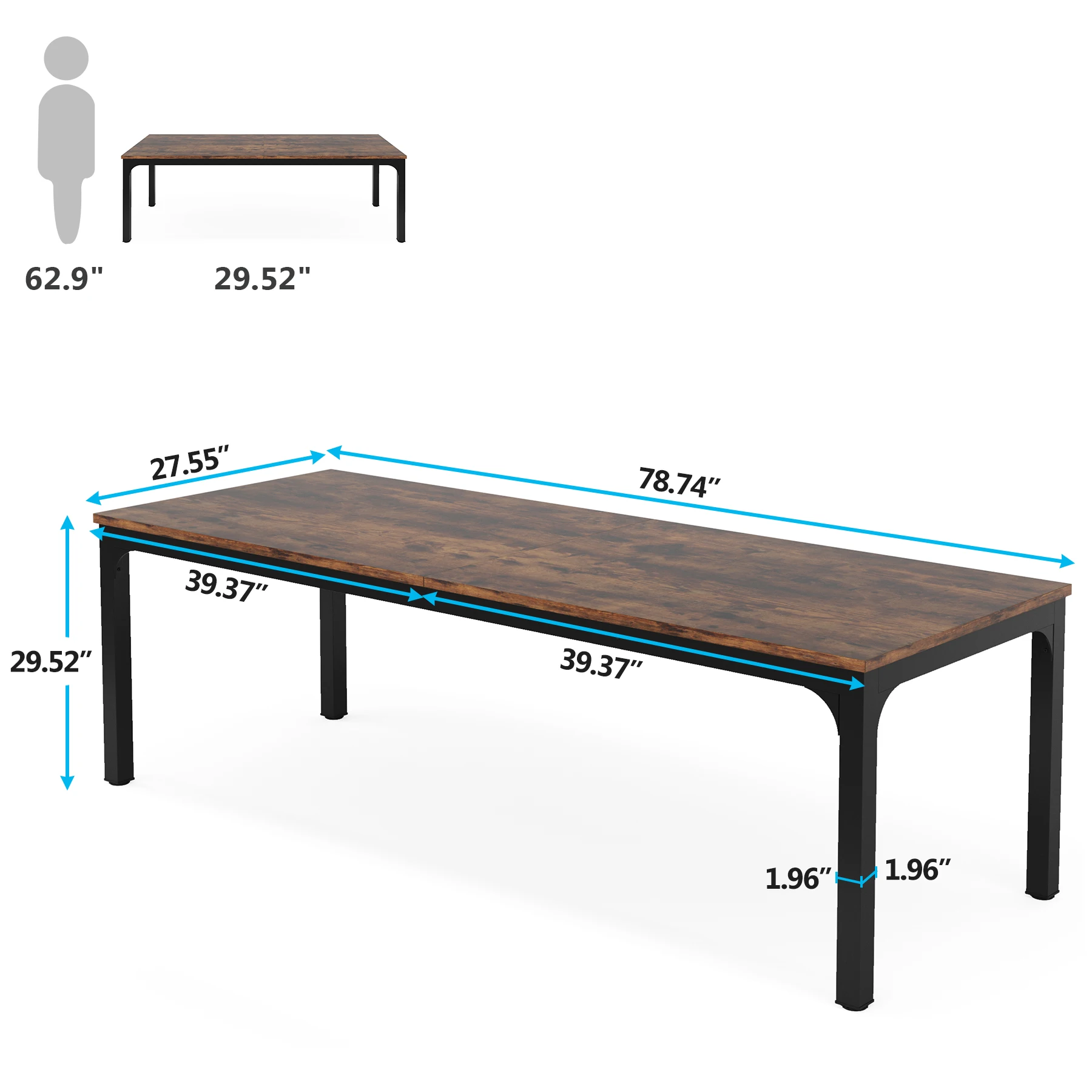 Tribeigns meja komputer 78.7 i - Home Office Ikea ulasan dan harga