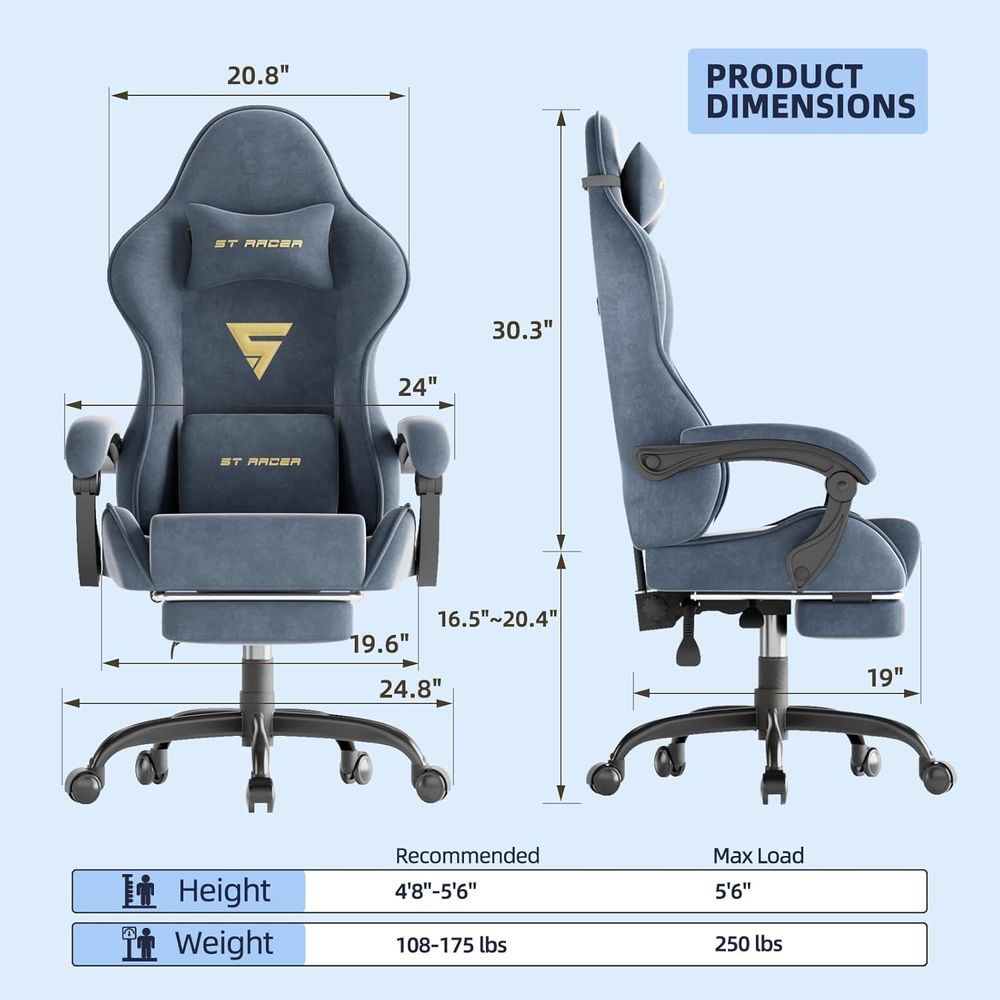 Kursi Gaming Ergonomis dengan  - Ergonomic Office Chair ulasan dan harga