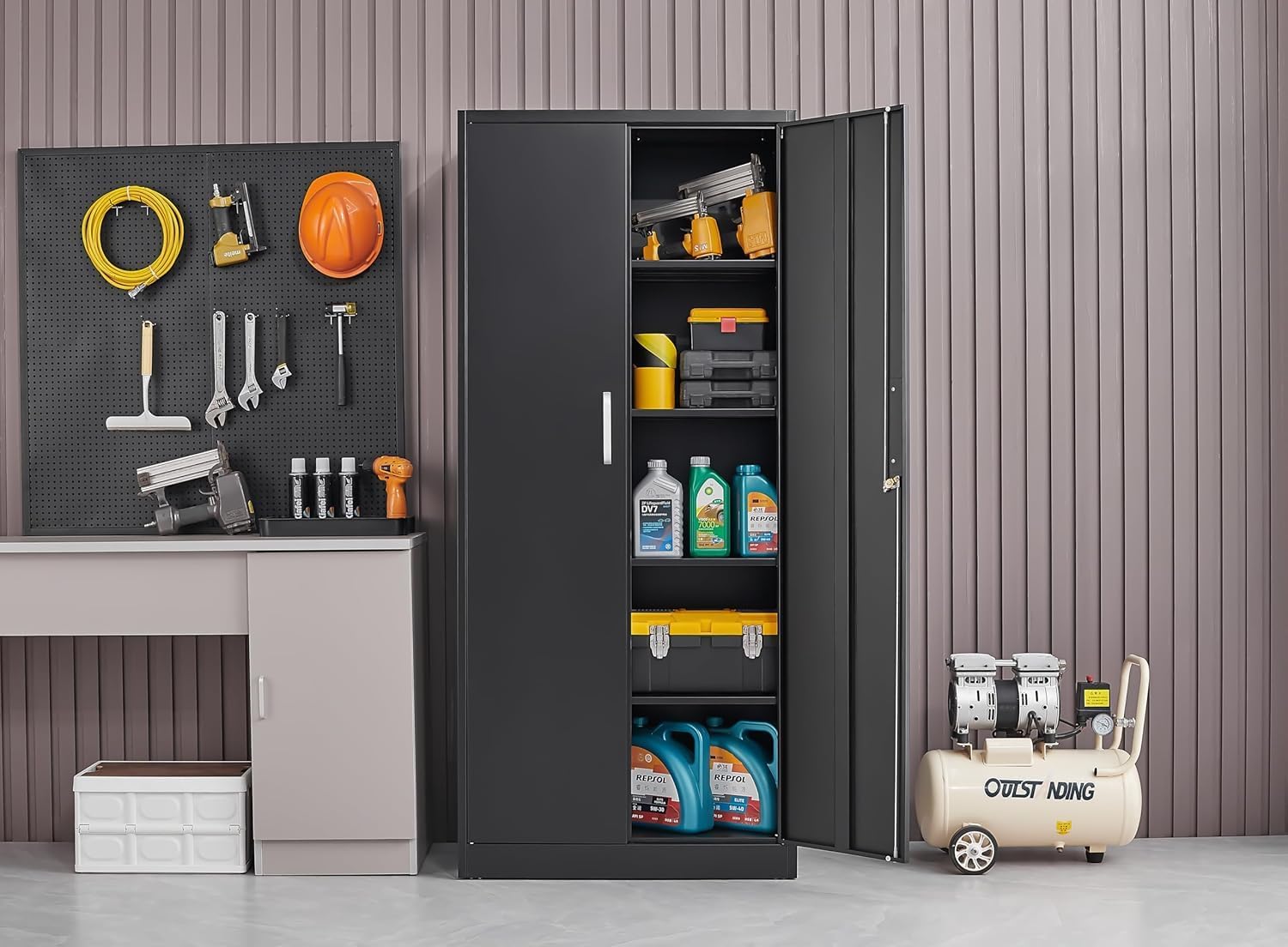 Lemari Penyimpanan Logam Denga - Home Office Kitchen ulasan dan harga