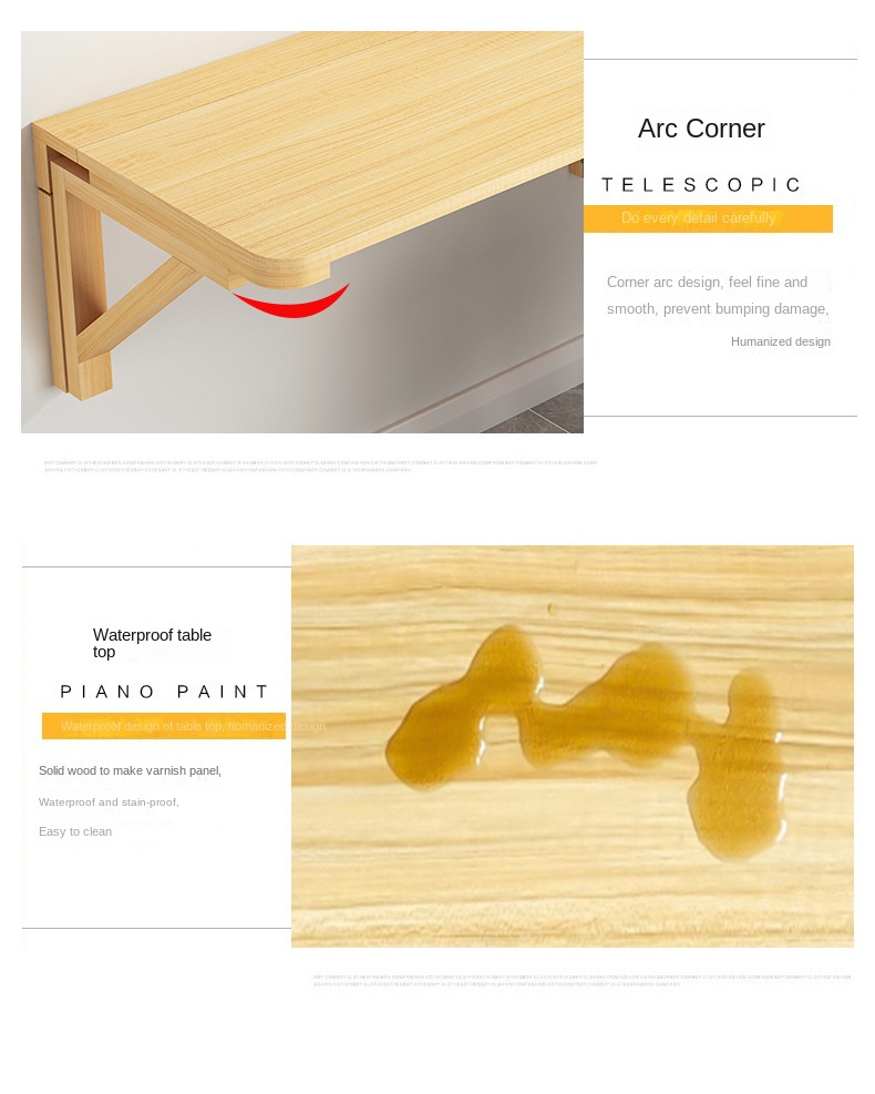 Meja Lipat Dinding Kayu Solid  - Home Office Ikea ulasan dan harga