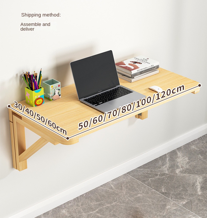 Meja Lipat Dinding Kayu Solid  - Home Office Ikea ulasan dan harga